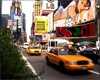 Sur Time Square, les taxis jaunes font partie du dcor.