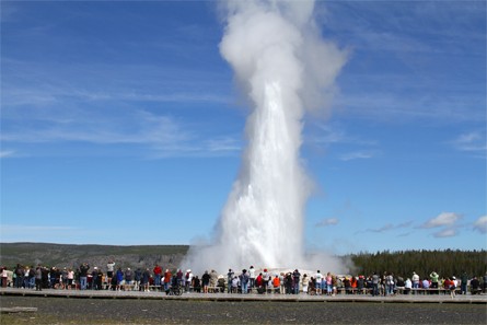 Steamboat Geyser Yellowstone