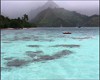 La petite embarcation nous emmne au-del de la barrire de corail.